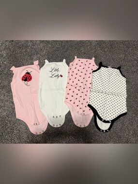 HB 9-12 month baby girls onesies lady bug